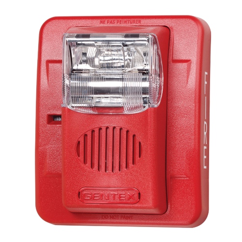 24VDC Selectable Candela, Low Profile Evacuation Horn/Strobe - GENTEX